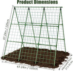 Miory Cucumber Trellis for Raised Beds, 48 x 48 Inch Metal A-Frame Garden - Image 2