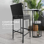 VIVOHOME Outdoor Wicker Barstool 4 Packs, Bar Chairs PE Rattan Materail - Image 4