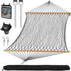 SUNCREAT Double Outdoor Hammock, Polyester Rope Hammock by SUNCREAT