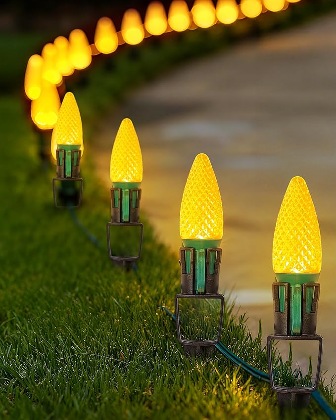 100-Pack Plastic Light Stakes, 7.5 Inch Christmas Yard Stakes - Image 2
