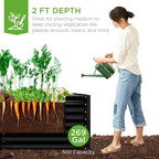 Best Choice Products 6x3x2ft Outdoor Metal Raised Garden Bed, Deep Root Box - Image 3