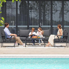 Outdoor Patio Furniture Set, 4 Pieces Metal Patio Furniture Set - Image 9