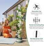 6.2ft Garden Obelisk Trellis for Climbing Plants Rustproof Metal Pipe - Image 5