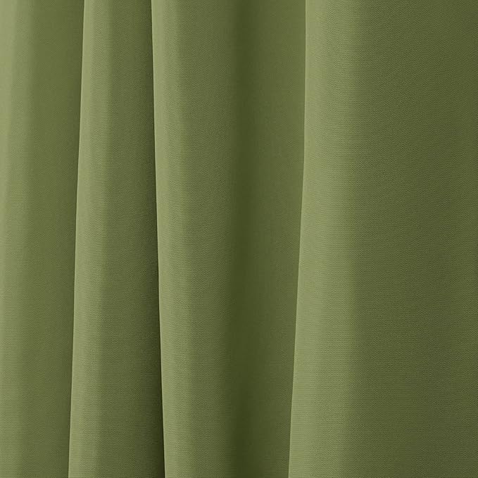 NICOLE MILLER NEW YORK Canvas Indoor/Outdoor Grommet Top Curtain Panel Pair - Image 2