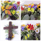 Solar Flower Cross Garden Stake Lights - Image 7