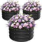 ZXZYHFTY Round Galvanized Raised Garden Bed kit, Round Large Metal Raised by ZXZYHFTY