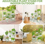 iDavosic.ly 7 Tier Large Plant Stand Indoor, 10 Inch Wide Tall Corner Metal - Image 2