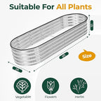 Utopia Home Galvanized Raised Garden Bed, 6 by 2 feet Lightweight Planter Boxes - Image 2