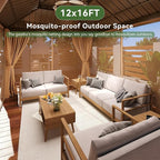 Aoxun 12x16FT Gazebo Outdoor Hardtop Pergolas - Image 2
