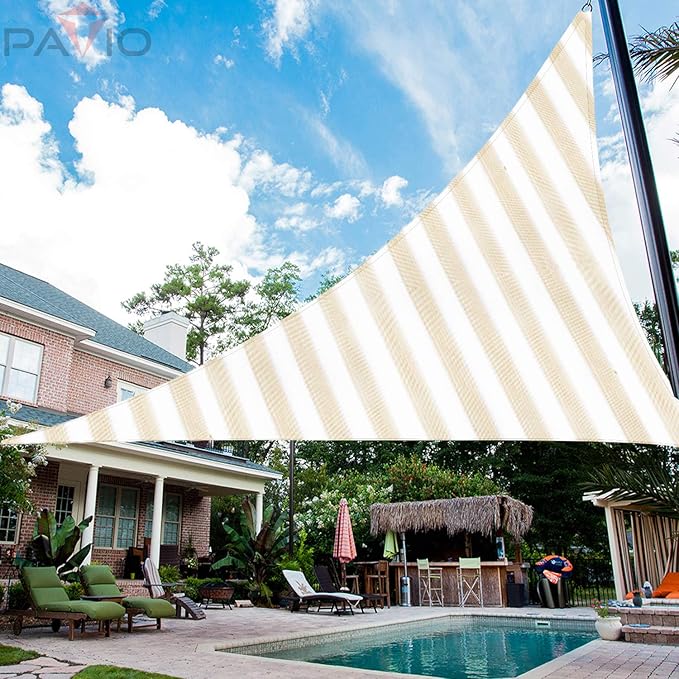 Patio Paradise 26' x 26' x 26' Sun Shade Sail Triangle Canopy Shade Cloth - Image 5