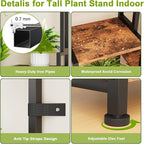 C2 Plant Stand Indoor with Grow Lights, Indoor Tiered Metal Plant Stand 70.87" - Image 4
