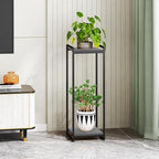 2-Tier Plant Stand Indoor, Oak Grey - Image 4