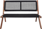 SAFAVIEH Outdoor Collection Kobina Natural Acacia Wood/Black Rope Foldable Bench by SAFAVIEH