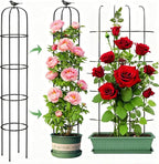 6.2ft Garden Obelisk Trellis for Climbing Plants Rustproof Metal Pipe by MYMULIKEHOME