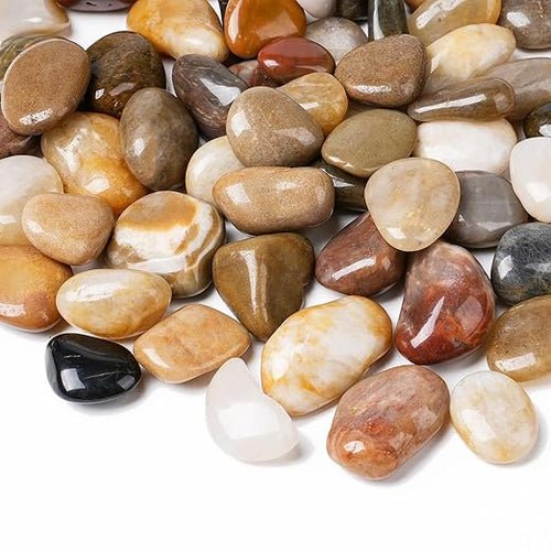 2.5 lbs Decorative Rocks for Potted Plants, 1-1 1/2 inch River Rocks for Plants by OutdoorD%C3%A9cor