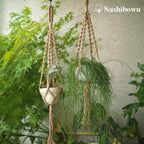 2Pcs Macrame Plant Hangers Indoor & Outdoor, Boho Hanging Planters - Image 4