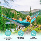 SZHLUX Camping Hammock Double & Single Portable Hammocks - Image 4