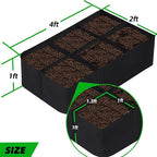CJGQ Fabric Raised Garden Bed 4x2x1ft Garden Grow Bed Bags - Image 4
