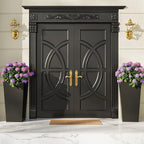Garvee 22.5" Tall Planters Set of 2, Outdoor＆Indoor Black Planter Pots - Image 9