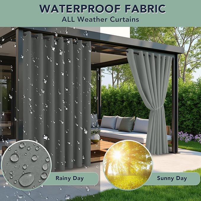 Outdoor Curtains for Patio Waterproof - Image 2