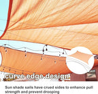 SUNLAX Sun Shade Sail 16' x 21' Peach Fuzz Rectangle Canopy Sail Shade Cover UV - Image 2