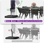 PURPLE LEAF 11.5' X 11.5' Telescopic Patio Umbrella - Image 5
