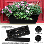 8pcs Window Box Planter, 17 Inches Flower Window Boxes, Rectangle Planters Box - Image 6