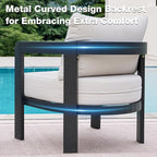 Outdoor Furniture Set, Metal Modern Outside Furniture - Image 5