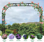DoCred Garden Arch Trellis for Climbing Plants, 87 Inch Large Garden Trellises - Image 3