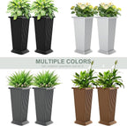 Tall Outdoor Planters Set of 2, Large Indoor Modern Planter Flower Pots - Image 7