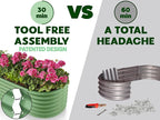 9-in-1 Galvanized Steel Raised Garden Bed // 8×2×1.5 ft Modular Planter - Image 6