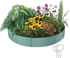 Galvanized Metal Planter Round Raised Garden Bed Kit by ZFHgarden