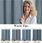 H.VERSAILTEX Linen Blackout Curtains 72 Inches Long 100% Blackout Thermal - Image 5