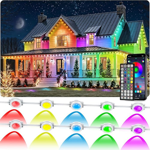 100FT Permanent Outdoor Lights for House Waterproof, Outdoor Permanent led by Unknown
