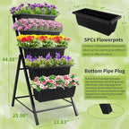 Homdox 3.74FT Vertical Garden Bed, 5 Tiers Vertical Raised Garden Planter - Image 2
