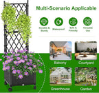 Planter with Trellis Raised Garden Beds, Trellis Planter Box Outdoor - Image 3
