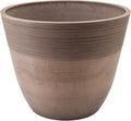 PSW Pot Collection FM35TP 14-inch Plastic/Stone/Wood Composite Large Ribbed by PSW