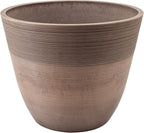 PSW Pot Collection FM35TP 14-inch Plastic/Stone/Wood Composite Large Ribbed by PSW