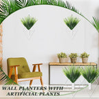 2 Pieces White Wall Decor Hanging Planters - Image 4