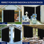 PureFit Outdoor Curtains for Patio Waterproof Weatherproof, UV Resistant - Image 5