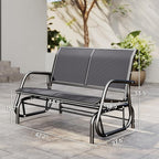 Outsunny 2-Person Outdoor Glider Bench, Patio Double Swing Rocking Chair - Image 3