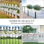 Railing Planters Outdoor Balcony 16 Inch Deck Over The Railing Planter Boxes - Image 7