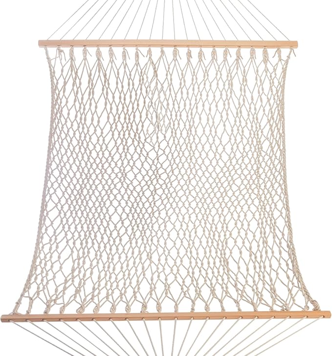 Castaway Living 13 ft. Double Traditional Hand Woven Cotton Rope Hammock – - Image 5