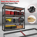 REIBII 40" W Garage Shelving 2000LBS Storage Shelves Adjustable Metal Shelving - Image 8