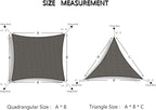 Tronssien Triangle 16'x16'x23' Sun Shade Sail, 95% UV Blockage Canopy Awning - Image 5