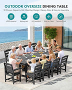 SERWALL 11 Piece Outdoor Dining Set - Image 6