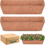Halatool 2 Pack 24 Inch Window Box Liners, Pre-Formed Coco Fiber Replacement by HALATOOL