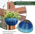 12 inch Hanging Planters for Indoor Outdoor Plants, 2 Pack Large Hanging Flower - Image 4