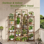 Plant Stand Indoor Outdoor 63" Tall Plant Shelf - Image 3
