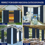 PureFit Outdoor Curtains for Patio Waterproof Weatherproof, UV Resistant - Image 5